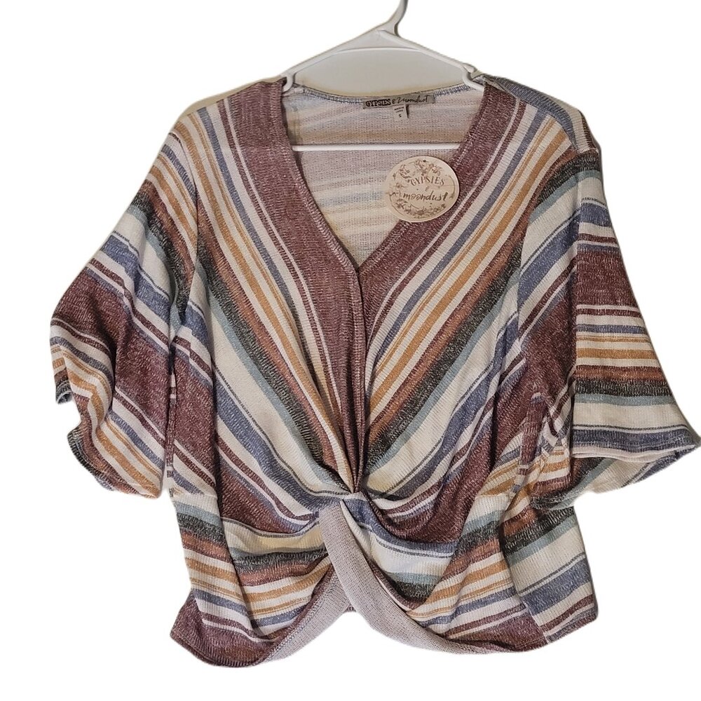 NTW Gypsies & Moondust Women’s Size S Aztec Southwestern Blouse Top